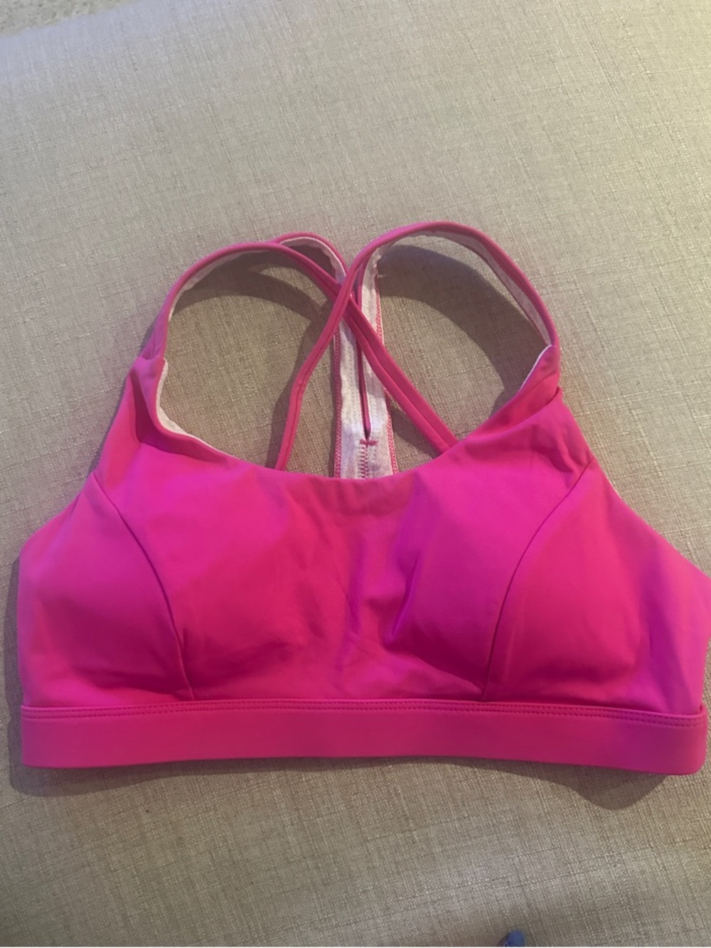 Cross-Back Hot Pink Sports Bra for Women - NWOT